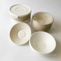 Disposable bagasse round salad bowls